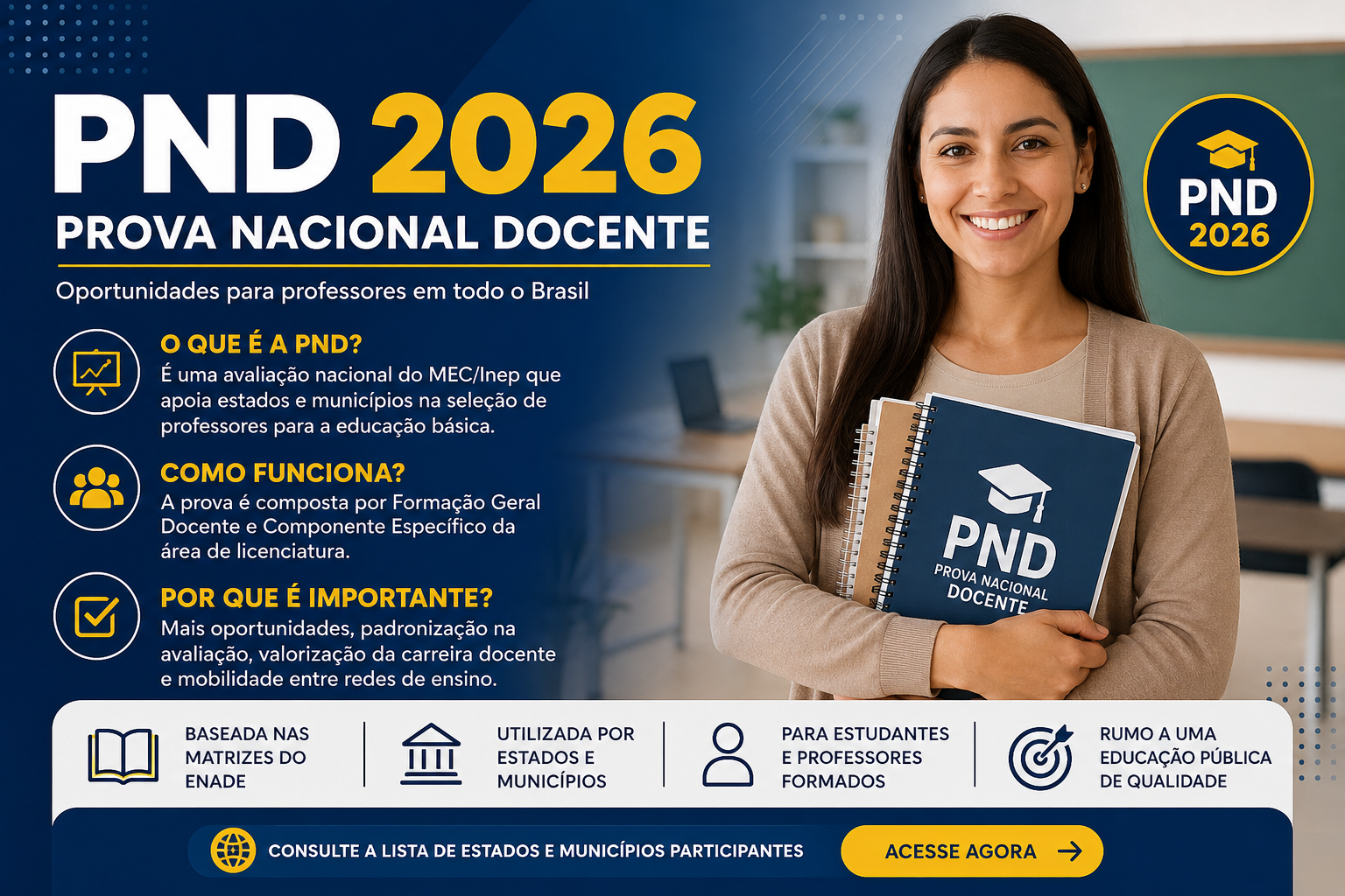 PND 2026 - Prova Nacional Docente para professores da educação básica