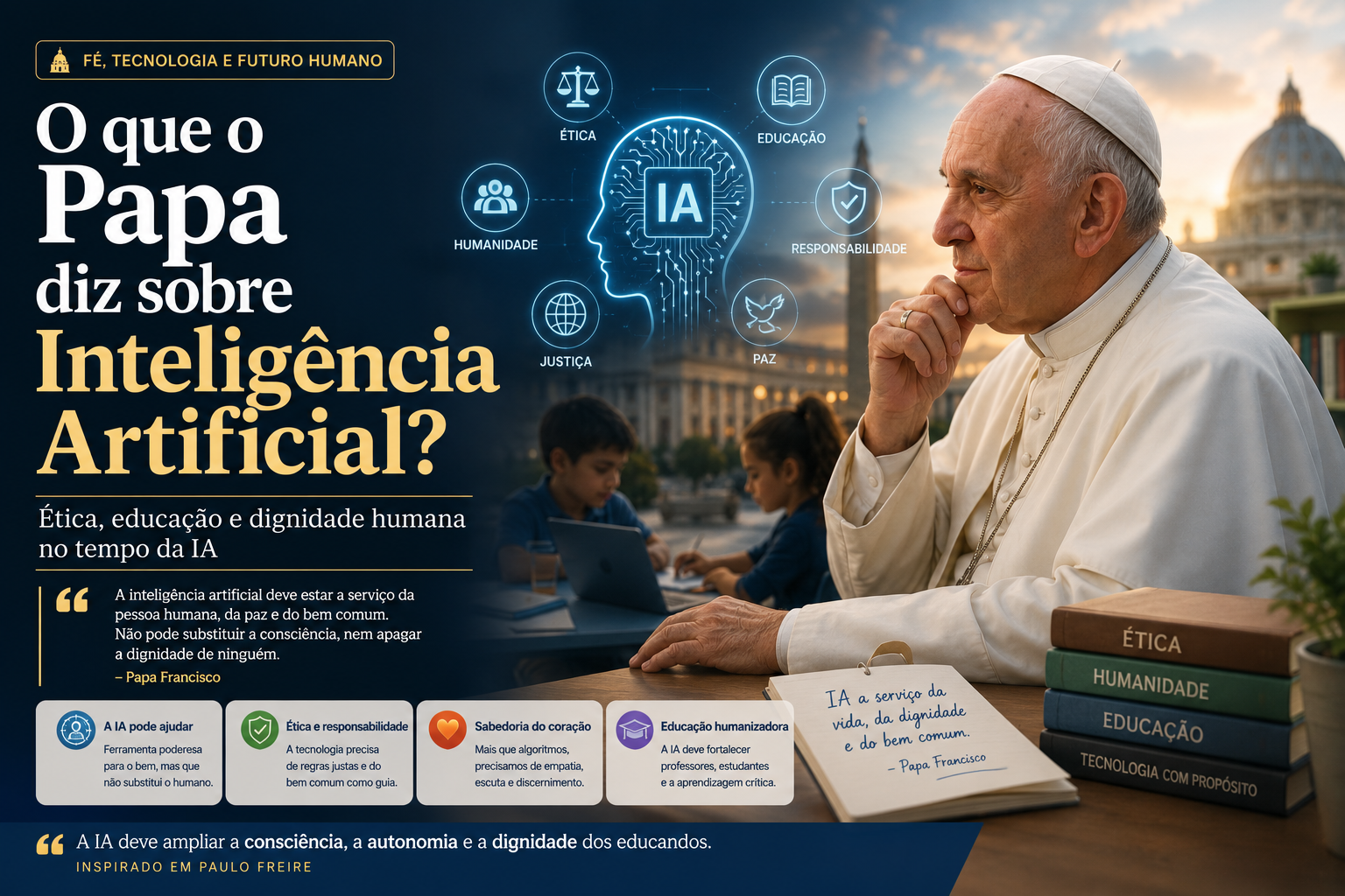 Papa e Inteligência Artificial na educação: ética, humanidade e responsabilidade no uso da IA