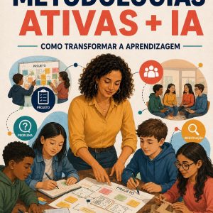 Capa do e-book Metodologias Ativas + IA, Volume 05 da Coleção Professor + IA da Livraria Top/CERE