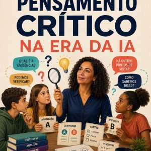 Capa do e-book Pensamento Crítico na Era da IA, Volume 07 da Coleção Professor + IA da Livraria Top/CERE