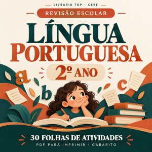 Capa do caderno Revisao 2 ano LP — 30 folhas de atividades CERE
