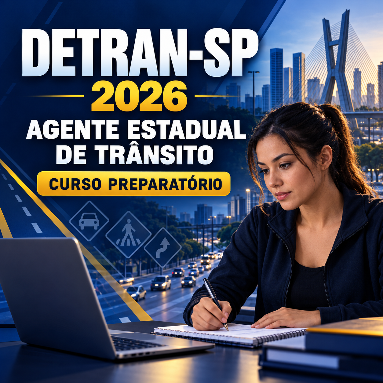 Curso preparatório DETRAN-SP 2026 para Agente Estadual de Trânsito