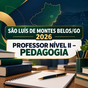 Curso preparatório São Luís de Montes Belos GO 2026 para Professor Nível II Pedagogia